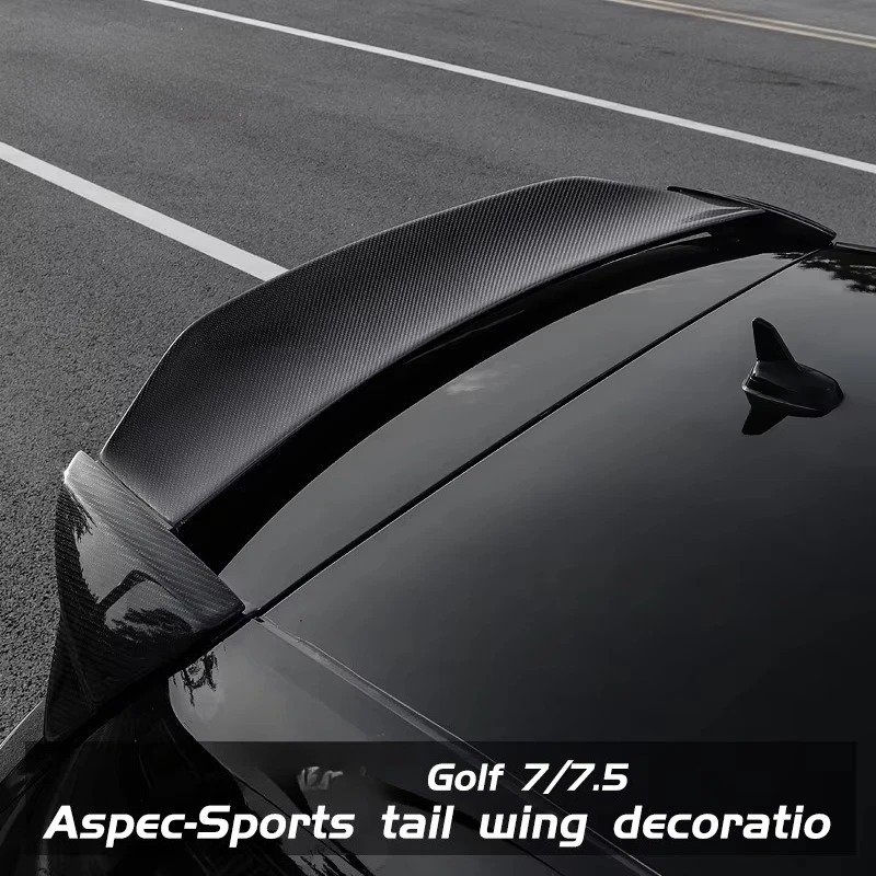 Carbon Fiber Rear Car Trunk Spoiler Empennage for Golf 7 Mk7 Rear Bumper Diffuser Trim